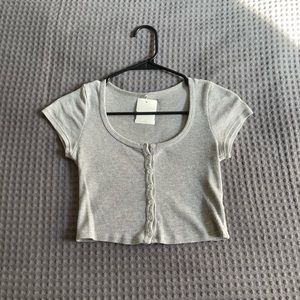 Brandy Melville Grey Crop Top